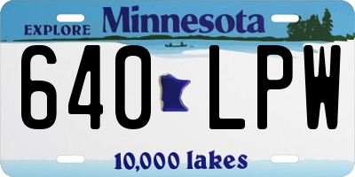 MN license plate 640LPW