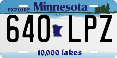 MN license plate 640LPZ