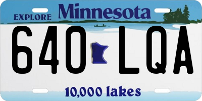 MN license plate 640LQA