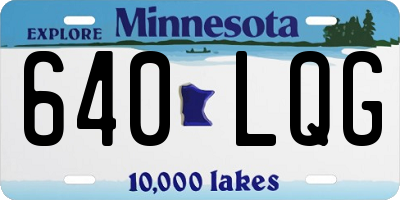MN license plate 640LQG