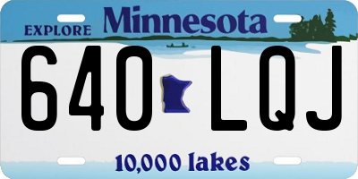 MN license plate 640LQJ