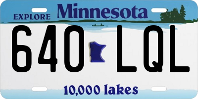 MN license plate 640LQL