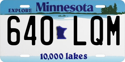 MN license plate 640LQM