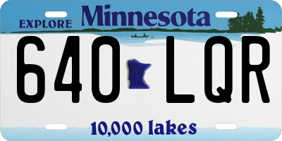 MN license plate 640LQR