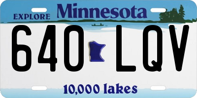 MN license plate 640LQV