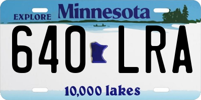 MN license plate 640LRA