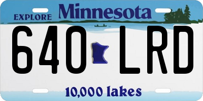 MN license plate 640LRD