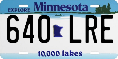 MN license plate 640LRE