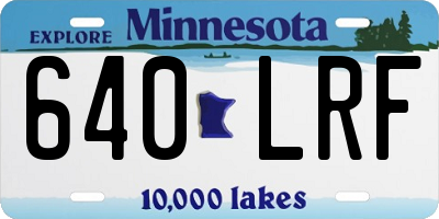MN license plate 640LRF