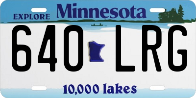 MN license plate 640LRG