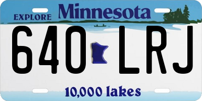 MN license plate 640LRJ