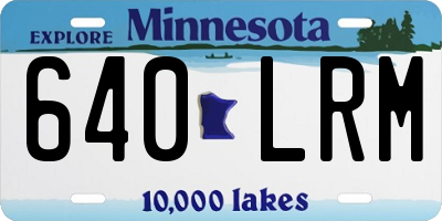 MN license plate 640LRM