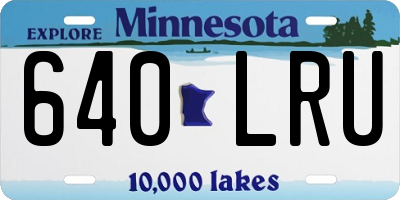 MN license plate 640LRU