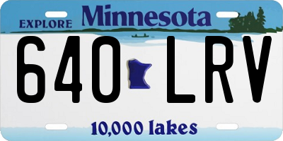 MN license plate 640LRV