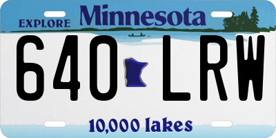 MN license plate 640LRW