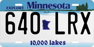 MN license plate 640LRX