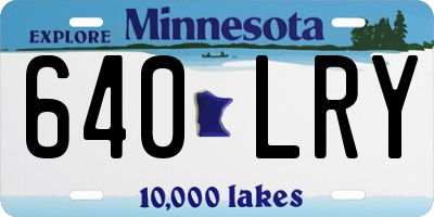 MN license plate 640LRY