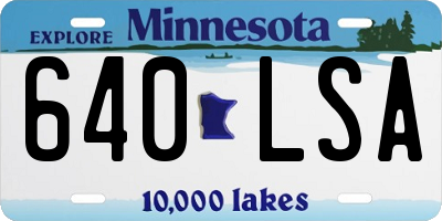 MN license plate 640LSA