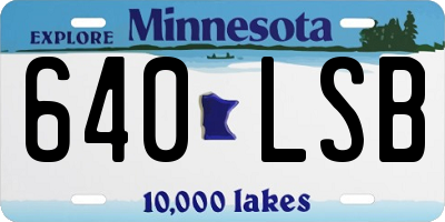 MN license plate 640LSB