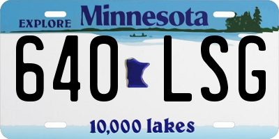MN license plate 640LSG