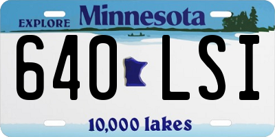 MN license plate 640LSI