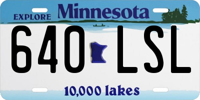 MN license plate 640LSL