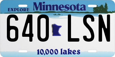 MN license plate 640LSN
