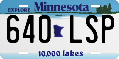 MN license plate 640LSP