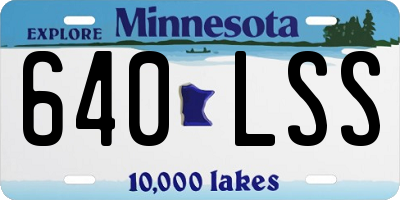 MN license plate 640LSS