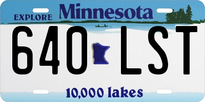 MN license plate 640LST