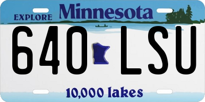 MN license plate 640LSU