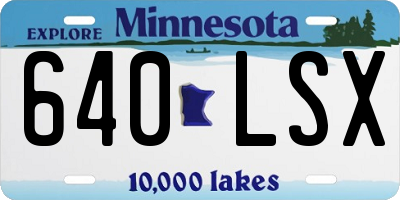 MN license plate 640LSX