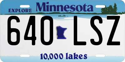 MN license plate 640LSZ
