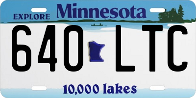 MN license plate 640LTC