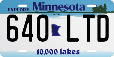 MN license plate 640LTD