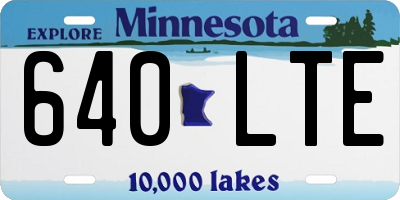 MN license plate 640LTE