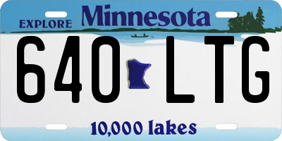 MN license plate 640LTG