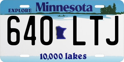 MN license plate 640LTJ