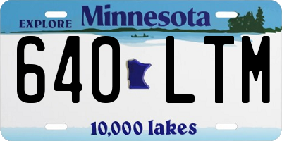 MN license plate 640LTM
