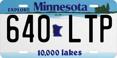 MN license plate 640LTP