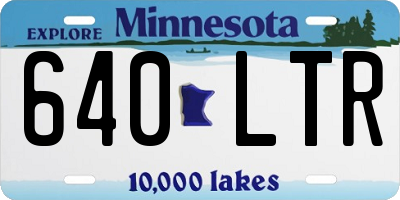 MN license plate 640LTR