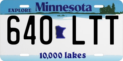 MN license plate 640LTT
