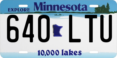 MN license plate 640LTU
