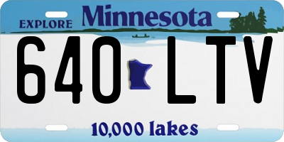 MN license plate 640LTV