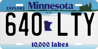 MN license plate 640LTY