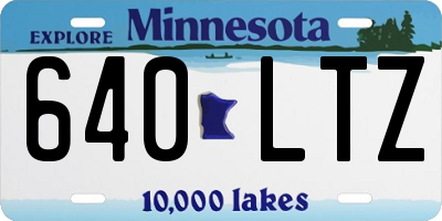 MN license plate 640LTZ