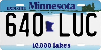 MN license plate 640LUC