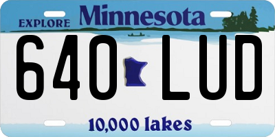 MN license plate 640LUD