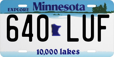 MN license plate 640LUF