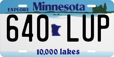 MN license plate 640LUP